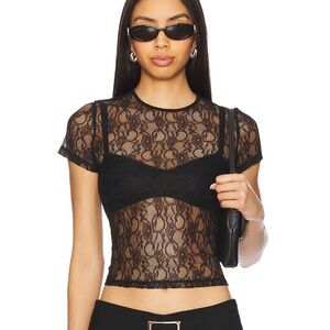 Miaou Lace Mini Tee, NEW